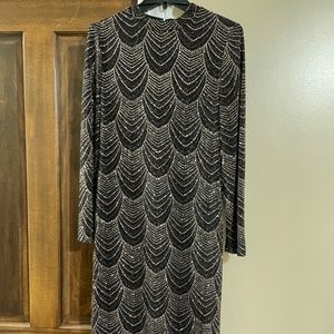 Nine West Black w/ Gold Glitter Dress
